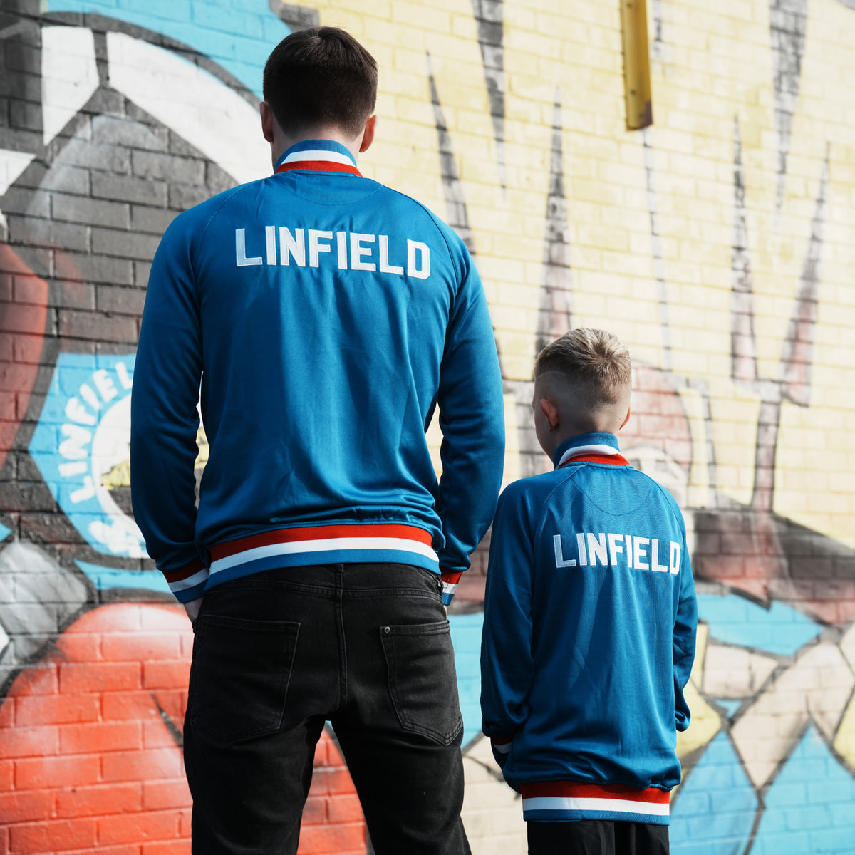 Spirit Of 1886 Linfield Junior Retro Track Top Royal Blue – Jeanius ...