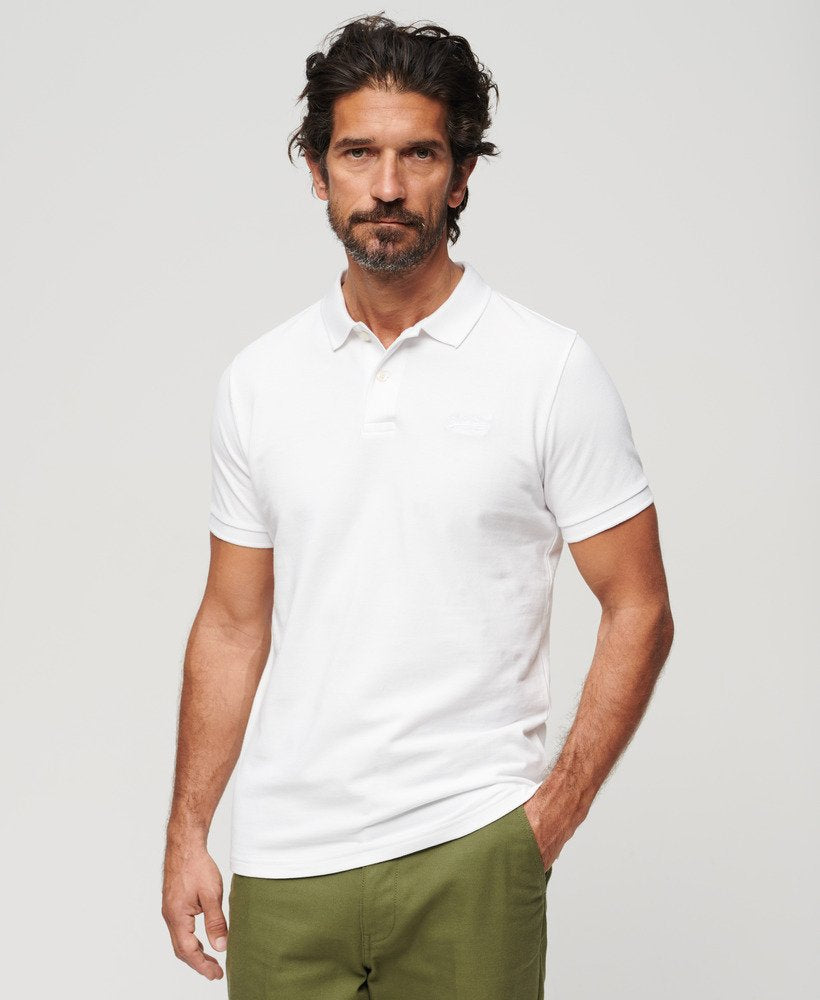 Superdry Classic Pique Polo Shirt in White