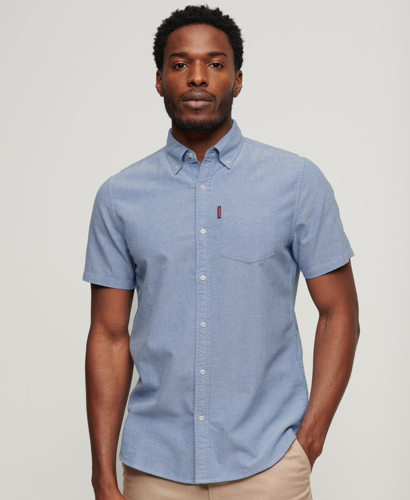 Superdry Oxford Short Sleeve Shirt in Blue