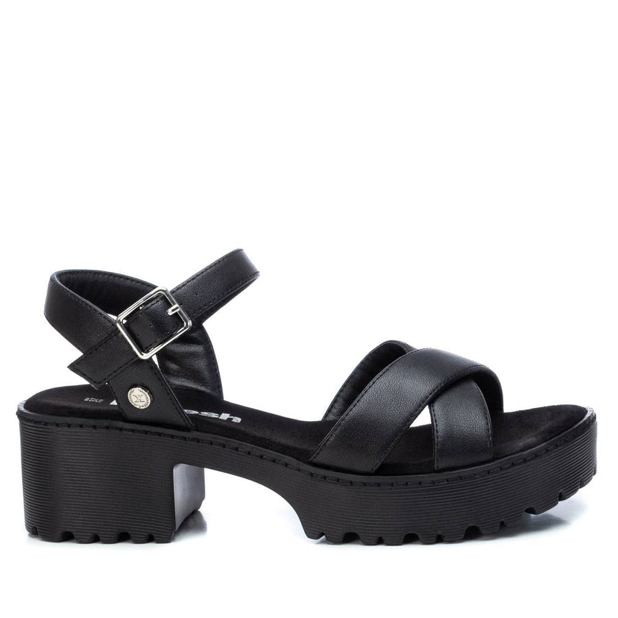 Refresh 79281 Women's Sandals with Chunky Medium Heel In Black Colour