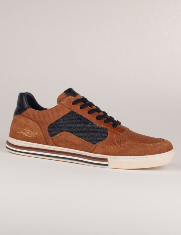 Lloyd And Pryce Tommy Bowe Davis Leather Trainer in Umber Tech
