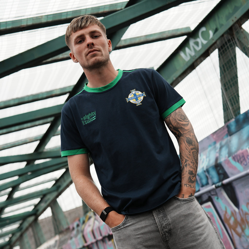 Spirit of 82 - Ringer Tee Navy/Green