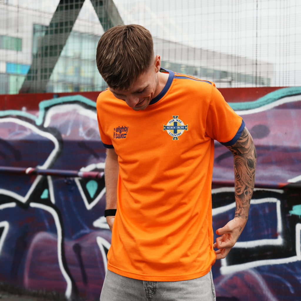 Spirit of 82 - Ringer Tee Orange/Purple