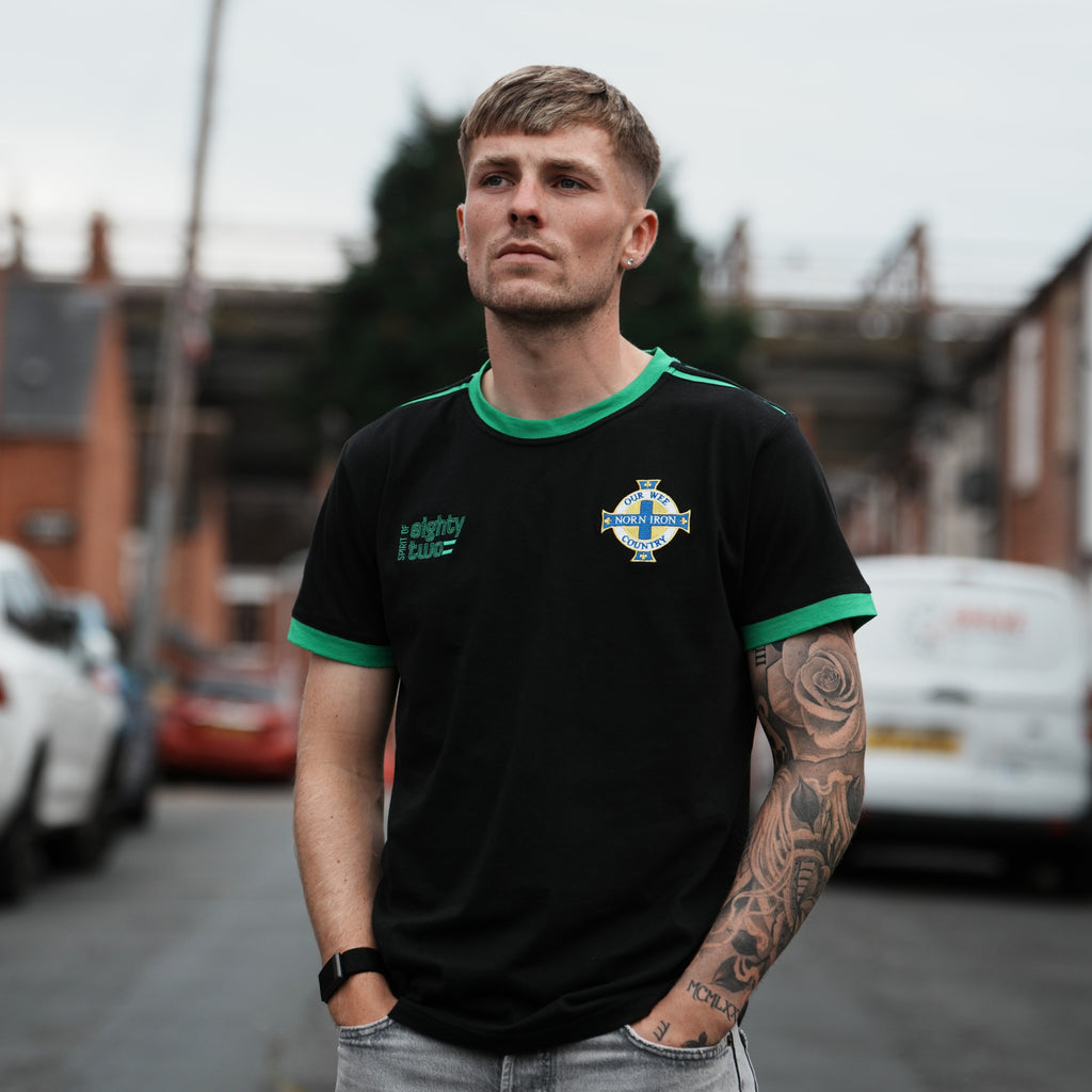 Spirit of 82 - Ringer Tee Black/Green