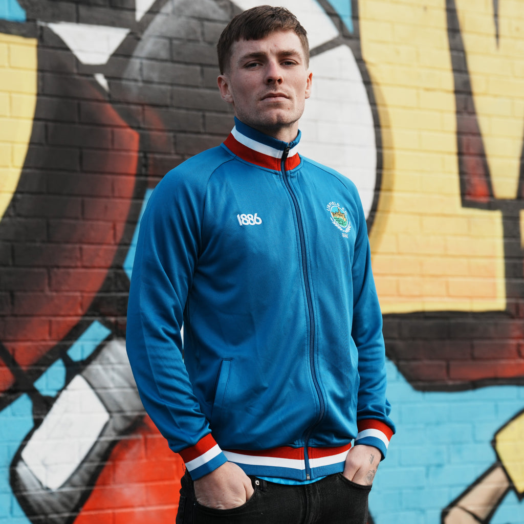 Spirit Of 1886 Linfield Retro Track Top Royal Blue