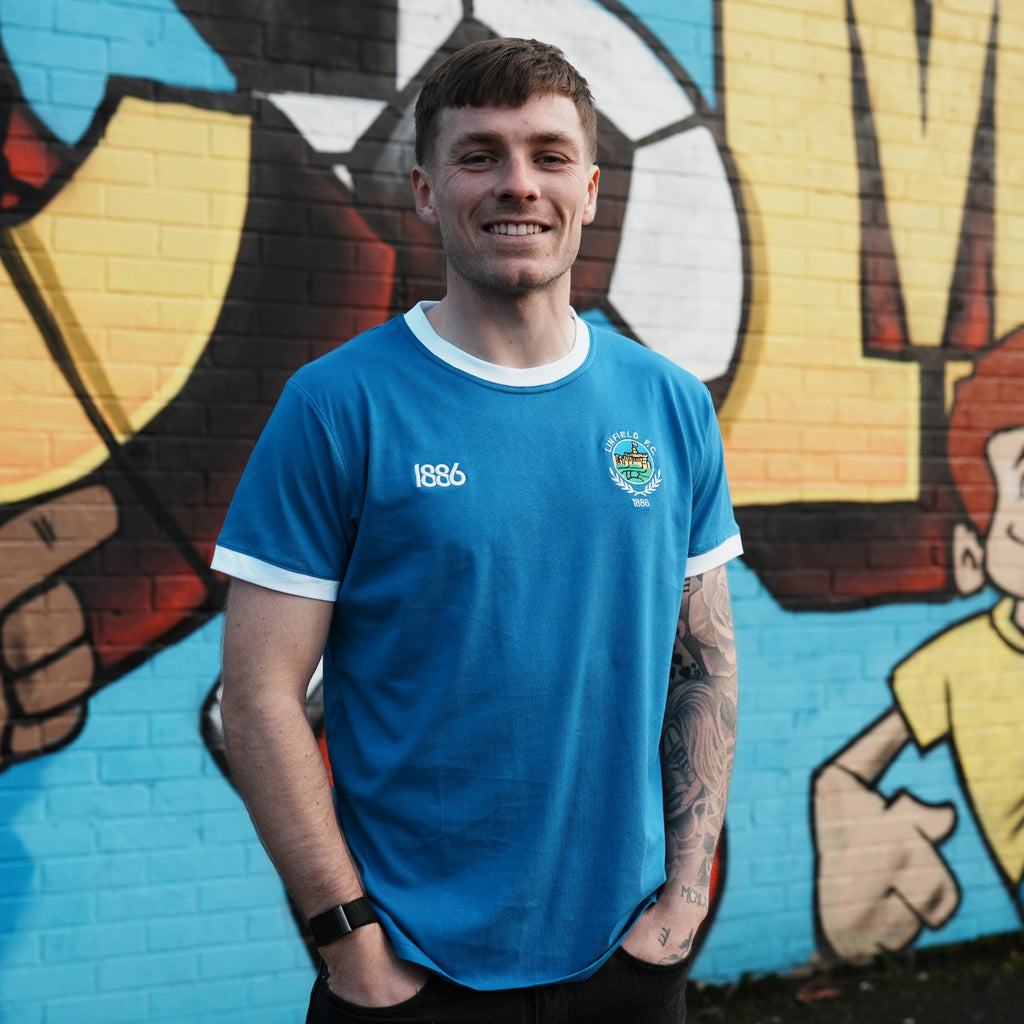 Spirit Of 1886 Linfield Retro Ringer Tee Royal/White