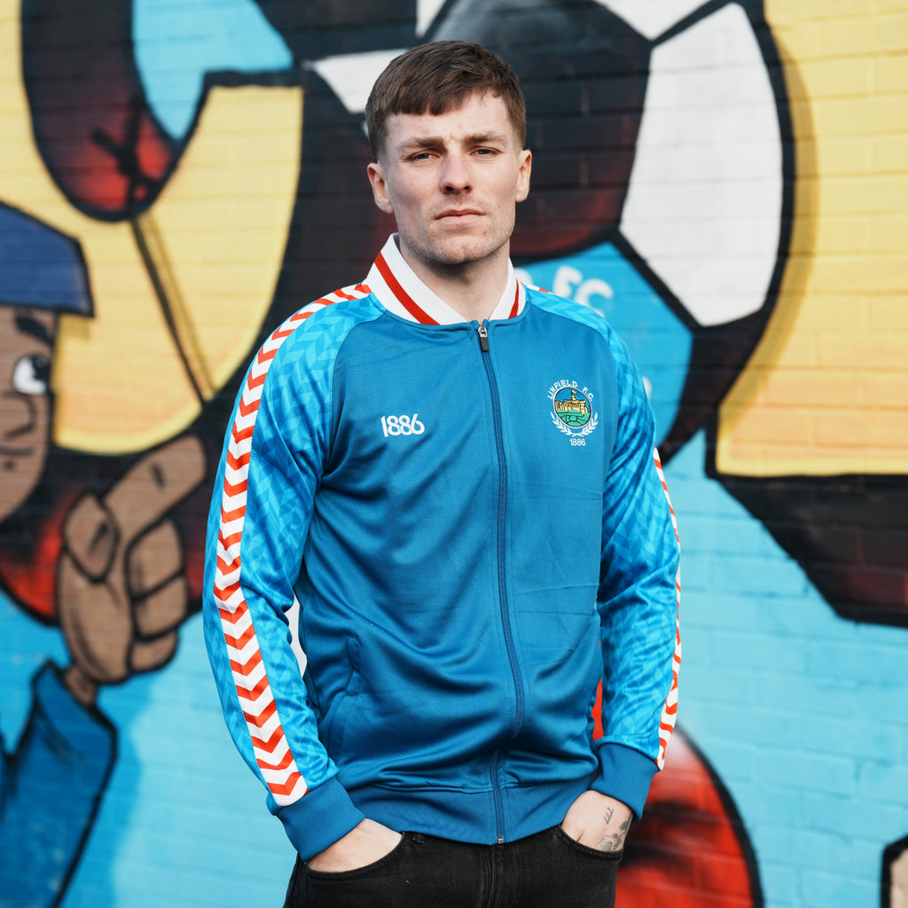 Spirit Of 1886 Linfield Retro Track Top Hummel Blue
