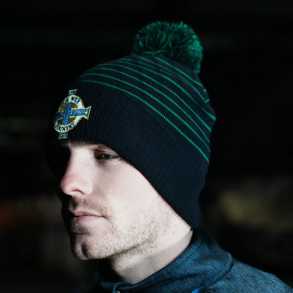 Spirit of 82 - Navy Stripe Bobble Hat