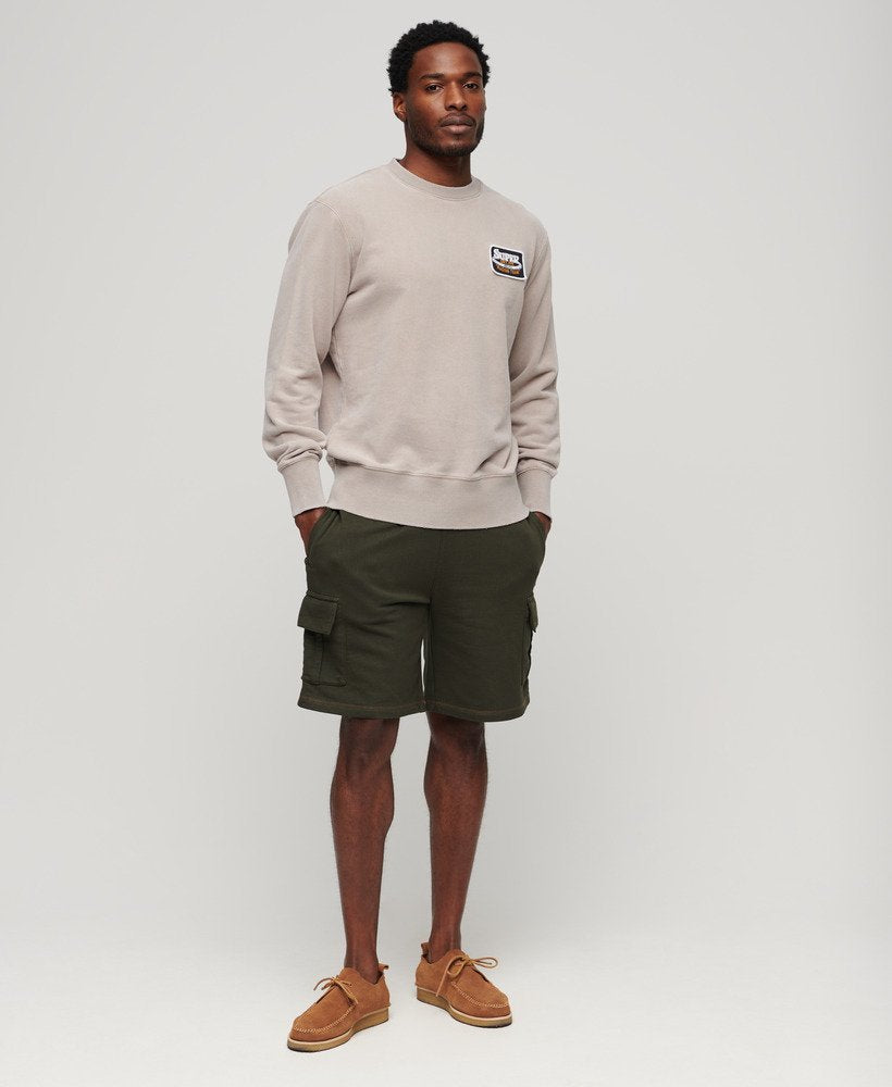 Superdry Contrast Stitch Cargo Shorts in Washed Olive