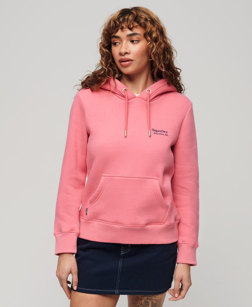 Women’s Superdry Essential Logo Hoodie in Camping Pink