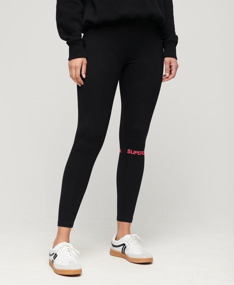Women’s Superdry Sportswear Highwaist Leggings in Black