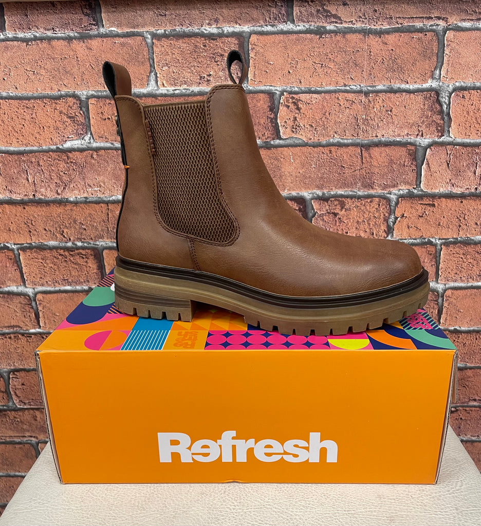 Refresh women’s Chelsea Boot Tan with Zip 172921