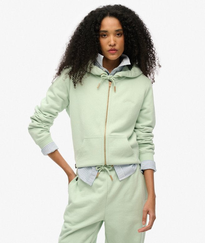 Women’s Superdry Essential Logo Zip Hood Dusty Sage