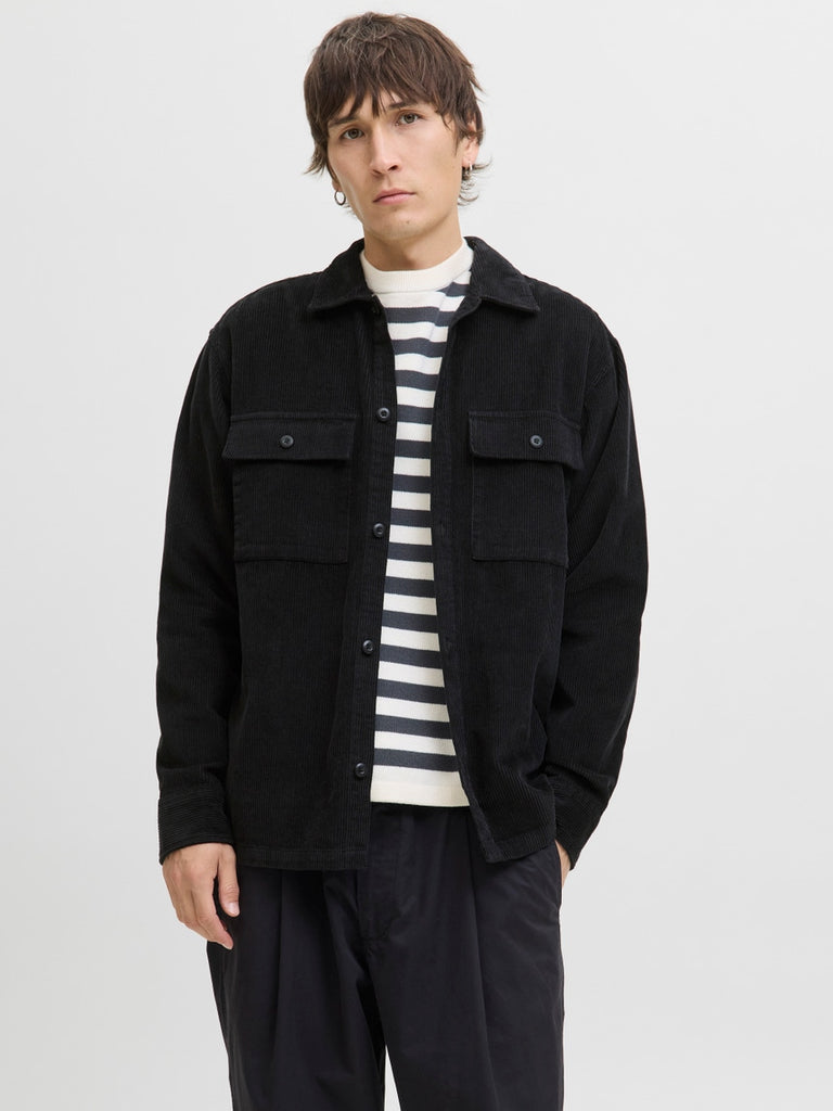 Jack&Jones Cord Overshirt in Black