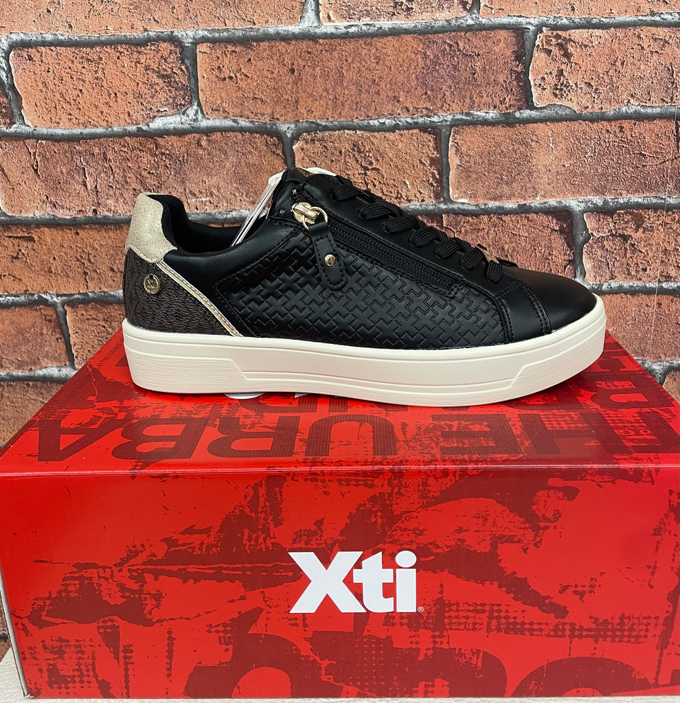 XTI Women’s Black X Zip Trainers
