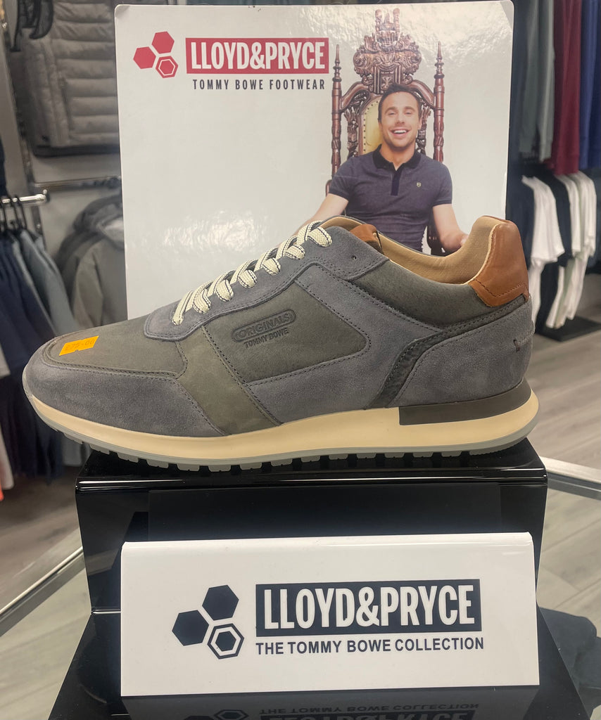 Men’s Lloyd & Pryce Tommy Bowe Leather Slate Mccarthy Trainer