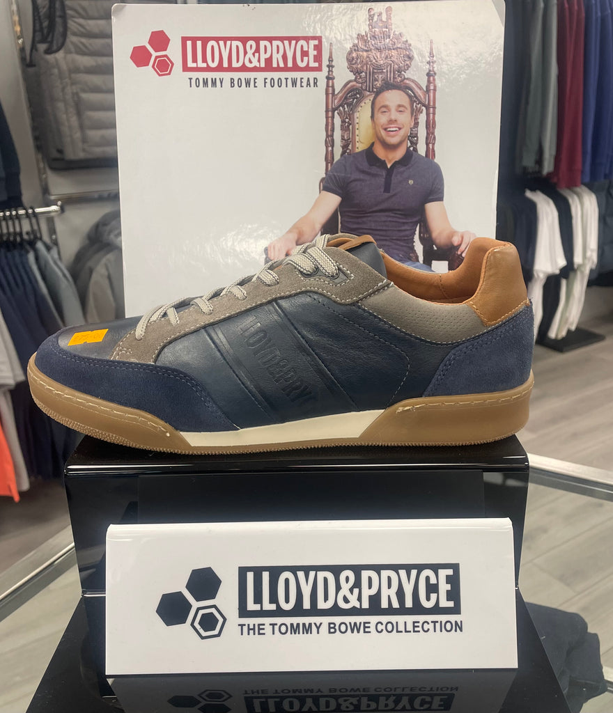 Men’s Lloyd & Pryce Tommy Bowe Leather Nykane Trainer Navy