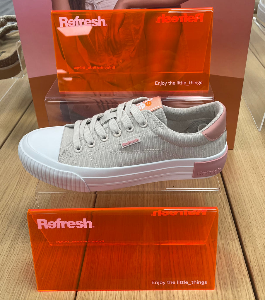 Refresh Ladies Trainer in Beige/Pink