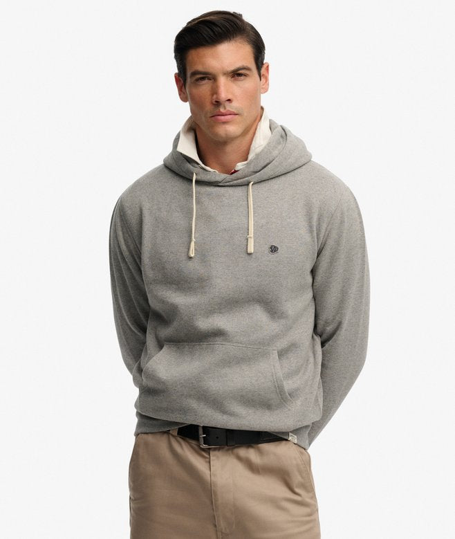 Superdry Monogram Embroidered Hoodie in Vintage Grey