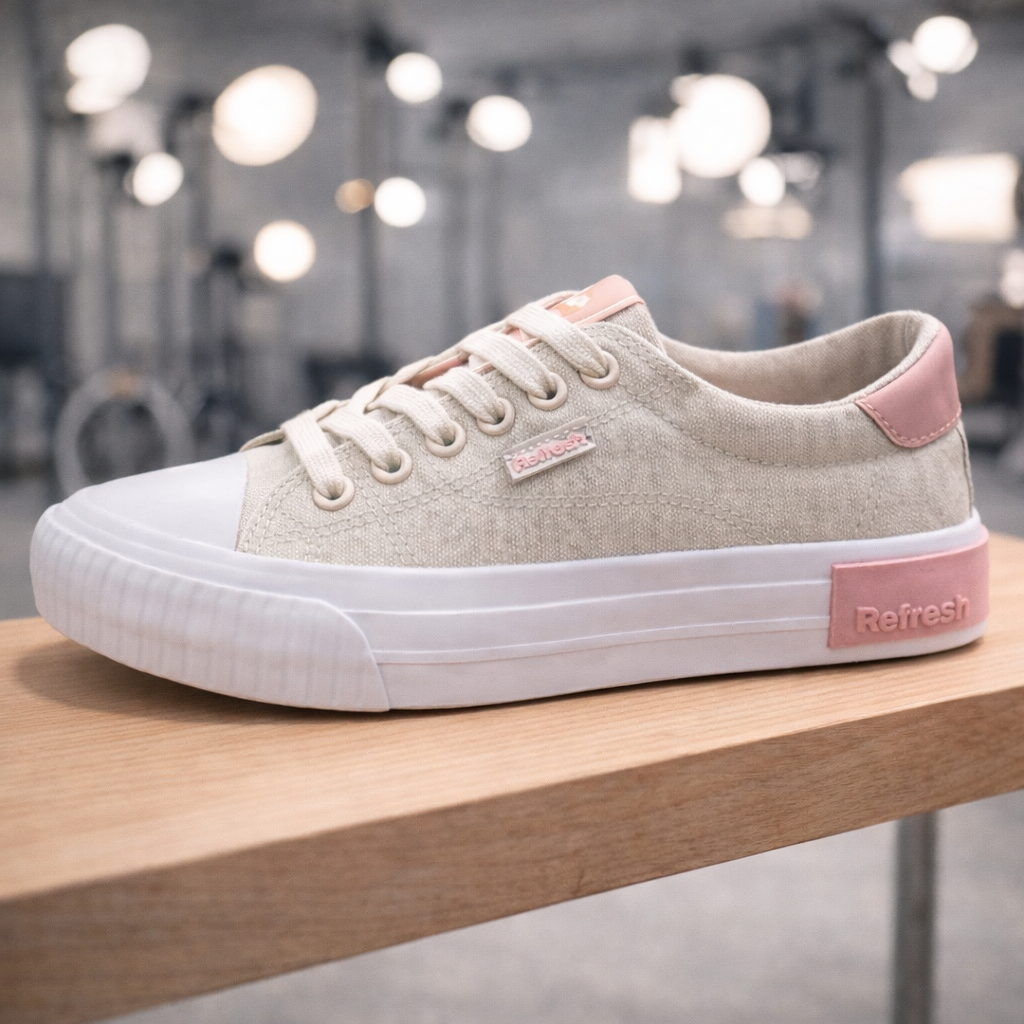 Refresh Women's Trainer in Beige/Pink