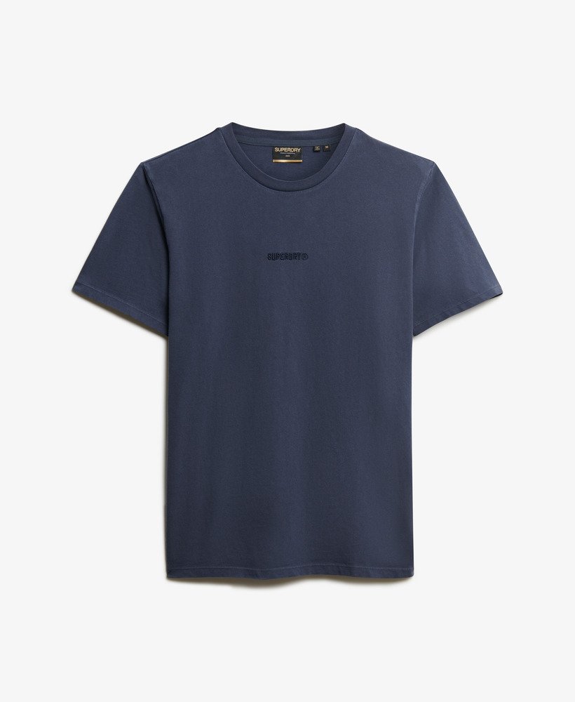 Superdry Micro Logo T Shirt Blue Knight