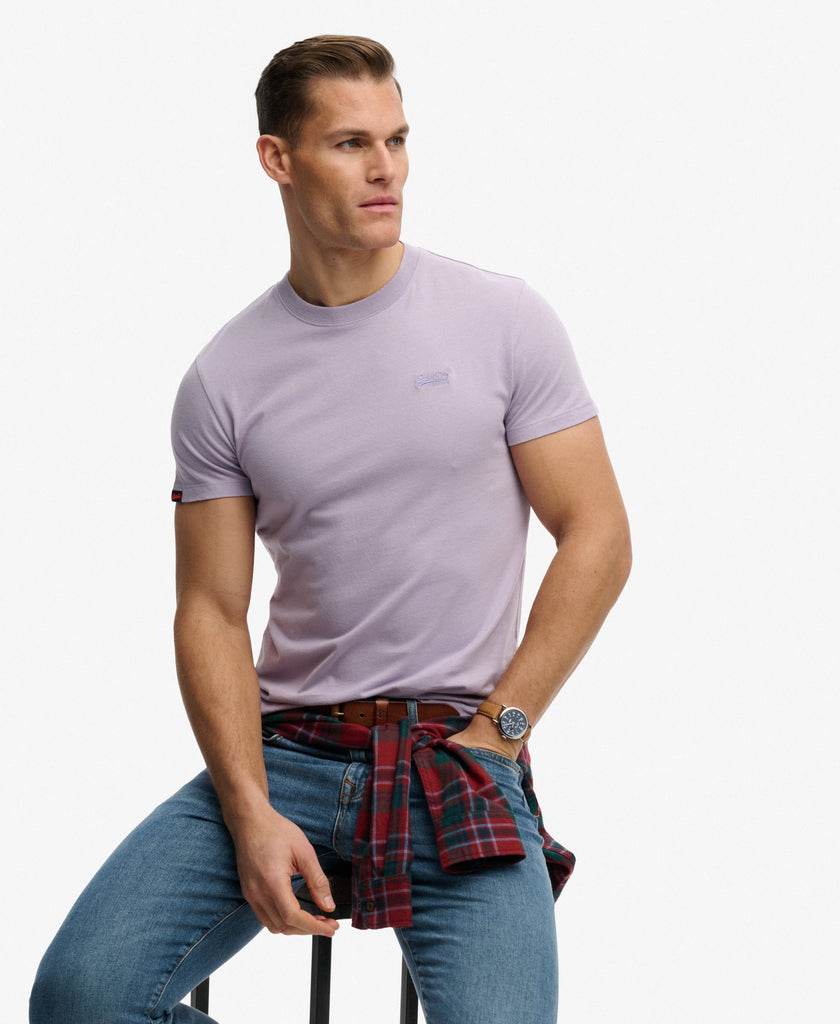 Superdry Men’s Essential Logo Tee in Wisteria Purple