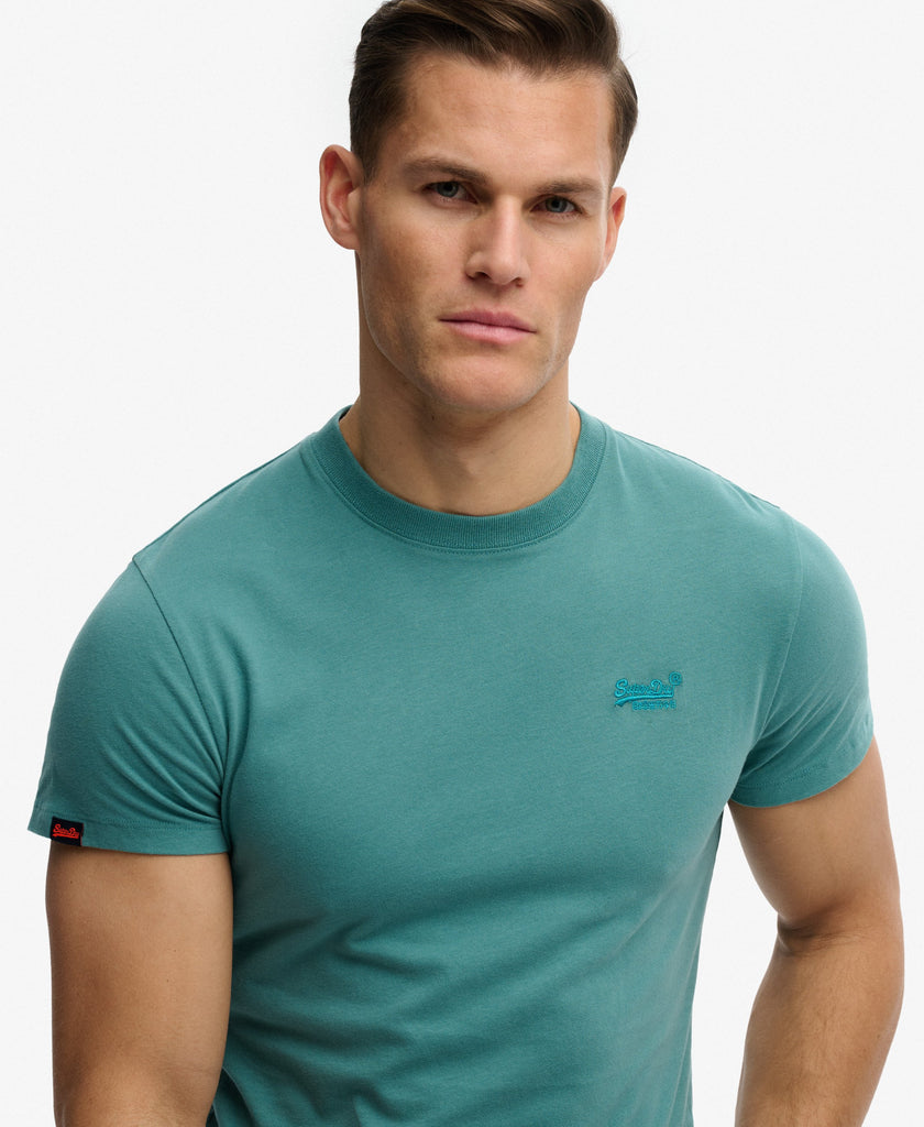 Superdry Men’s Essential Logo Tee in Teal